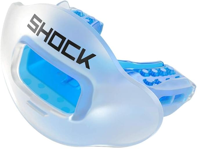 Shock Doctor Lip Guard, Adult and Youth Mouth Guard Football with Strap, Breathable Wide Opening Football Mouthpiece for Youth and Adults OSFA, Shock Doctor Mouth Guards, Max Airflow