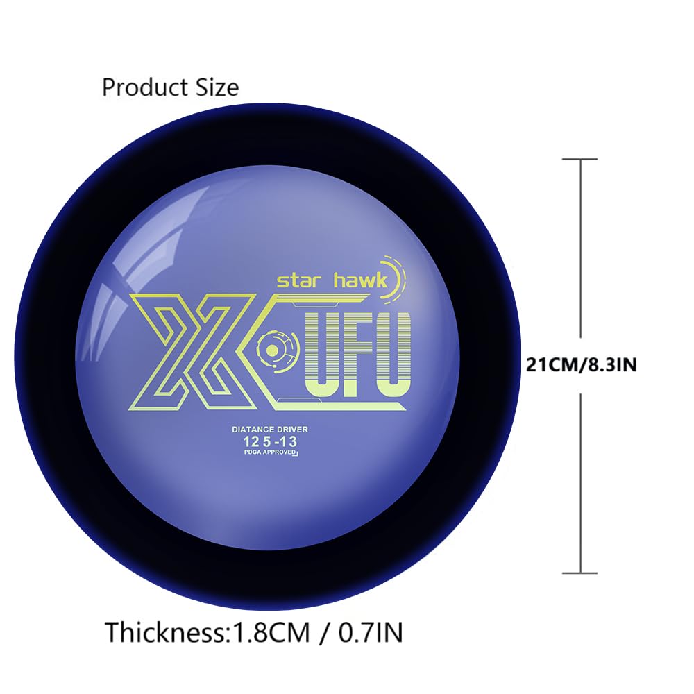 X-UFO Disc Golf Starter Set, Colors are Slightly Off 163-175g – Disc Golf Putter, Driver, Mid-Range, Golf Disc Set, PDGA Approved