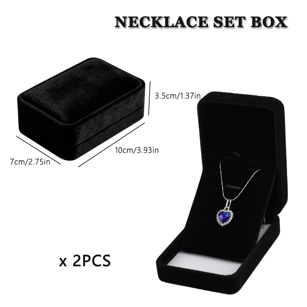 LUOLIPEYA 10 Pack Velvet Jewelry Gift Boxes for Bracelet Necklace Pendant Ring Earring Display Case Jewelry Box Storage Organizer Holder for Wedding