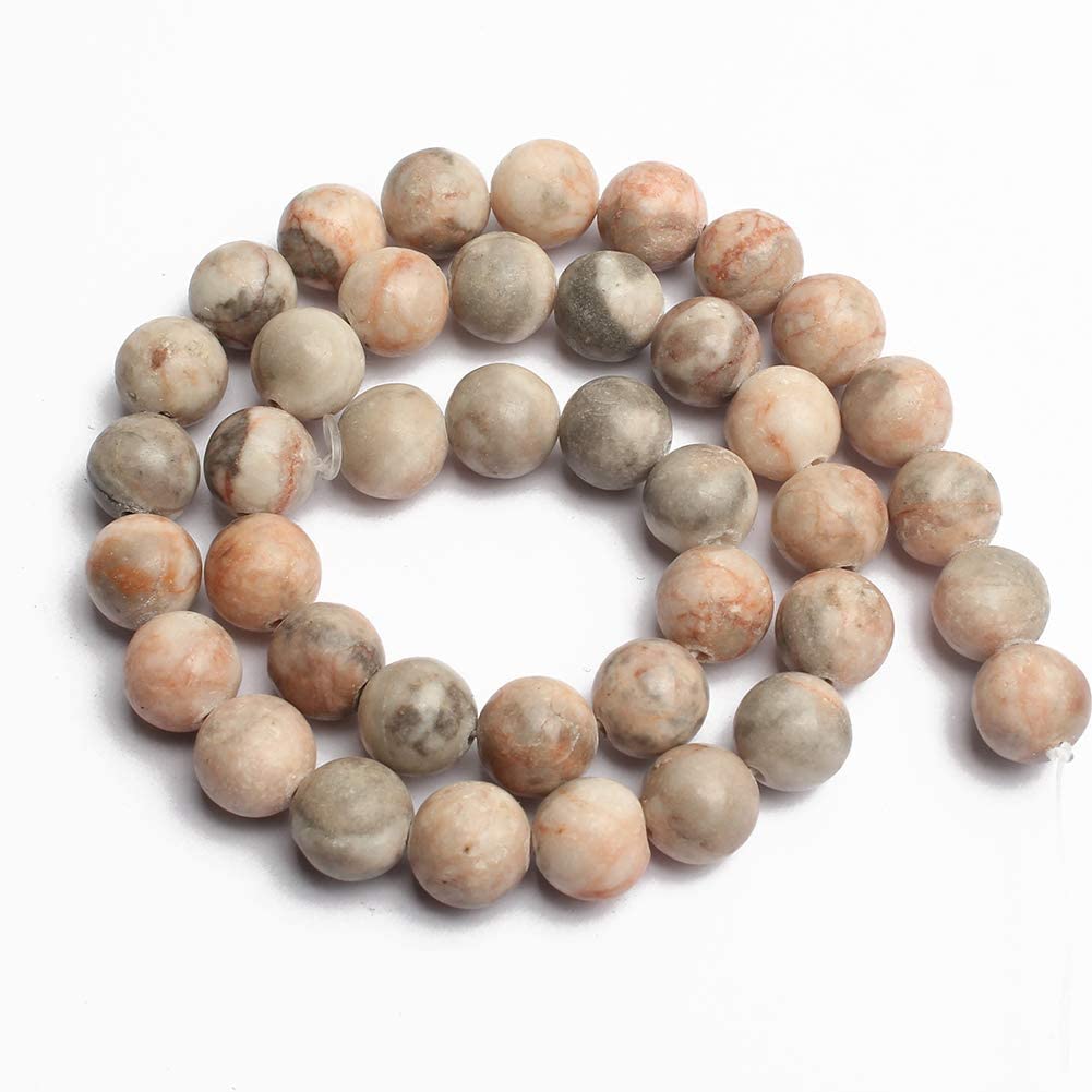 6mm Pink Zebra Natural Stone Beads Round Loose Beads for Jewelry Making Yochus DIY Beads Bracelet Necklace