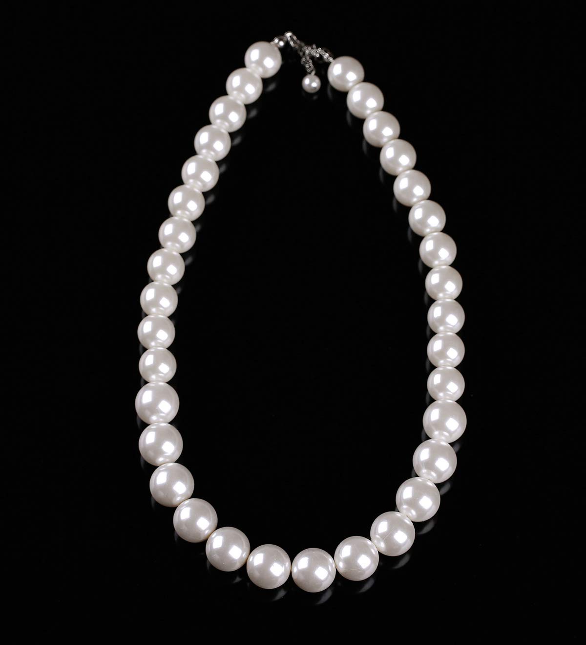 WELLKAGE Pearl Necklace for Girls (White) Ecofriendly Synthetic-resin