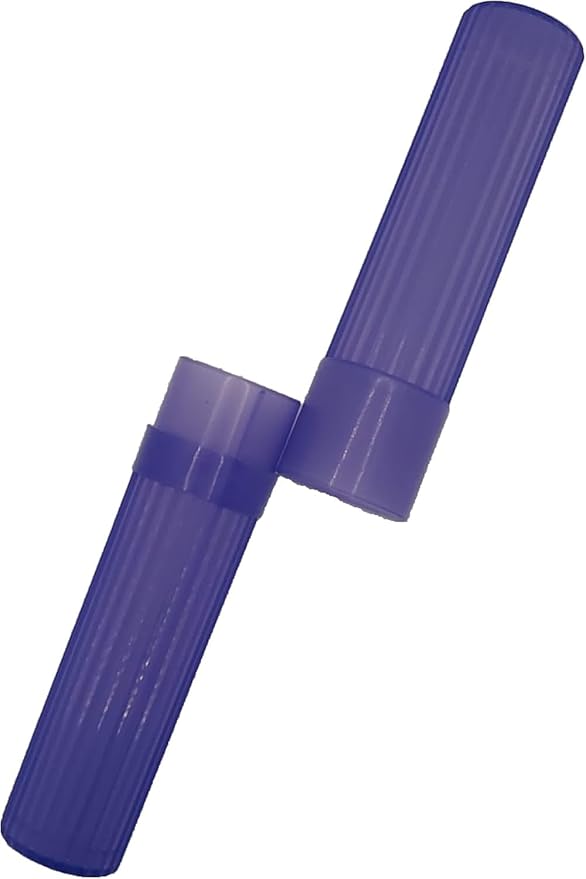 Purple Toothbrush Covers & Soap Box Set - Matching Colors - Tooth Brush Cover Cap, Soap Dish Travel Holder - Plastic Portable Set