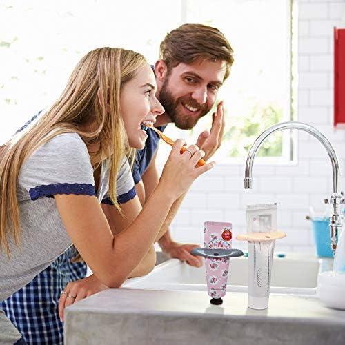 Chengu 8 Pieces Toothpaste Tube Squeezer Dispenser Tool Toothpaste Rollers Clips for Hand Cream, Paint Tubes, Cosmetics, Bathroom, 8 Random Picture Colors