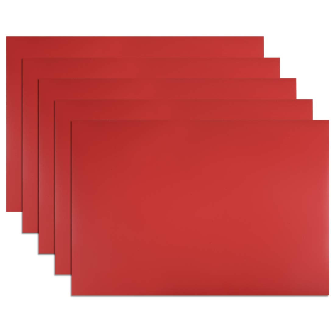 uxcell 5 Pcs Dry Erase Magnetic Strip 11.7" x 8" Magnetical Sheet Labels Stickers Writable Red for Whiteboards Refrigerator and Crafts