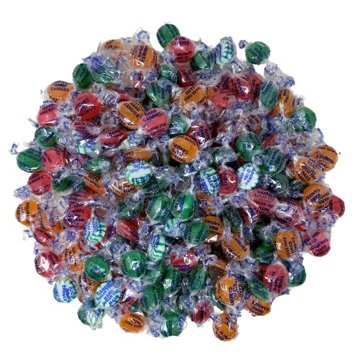 Holiday Sugar Free Assortment Hostess Deluxe Fruit Mix Hard Candies -1lb Bag Individually Wrapped Keto And Diabetic Friendly Gourmet Nostalgic Flavored Hard Candy Discs (16oz)