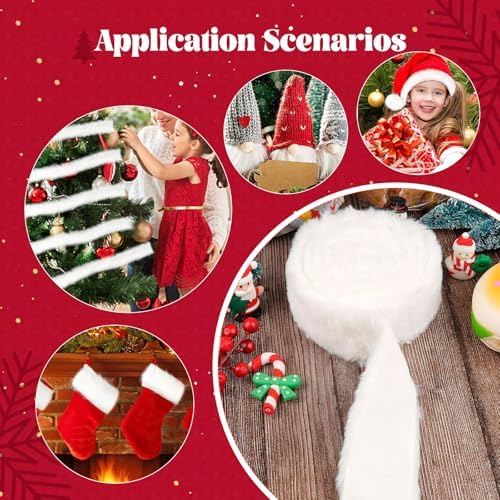 48 Inch White Faux Fur Christmas Tree Skirt Plush Christmas Tree Skirt Christmas Decorations Xmas Tree Decoration.