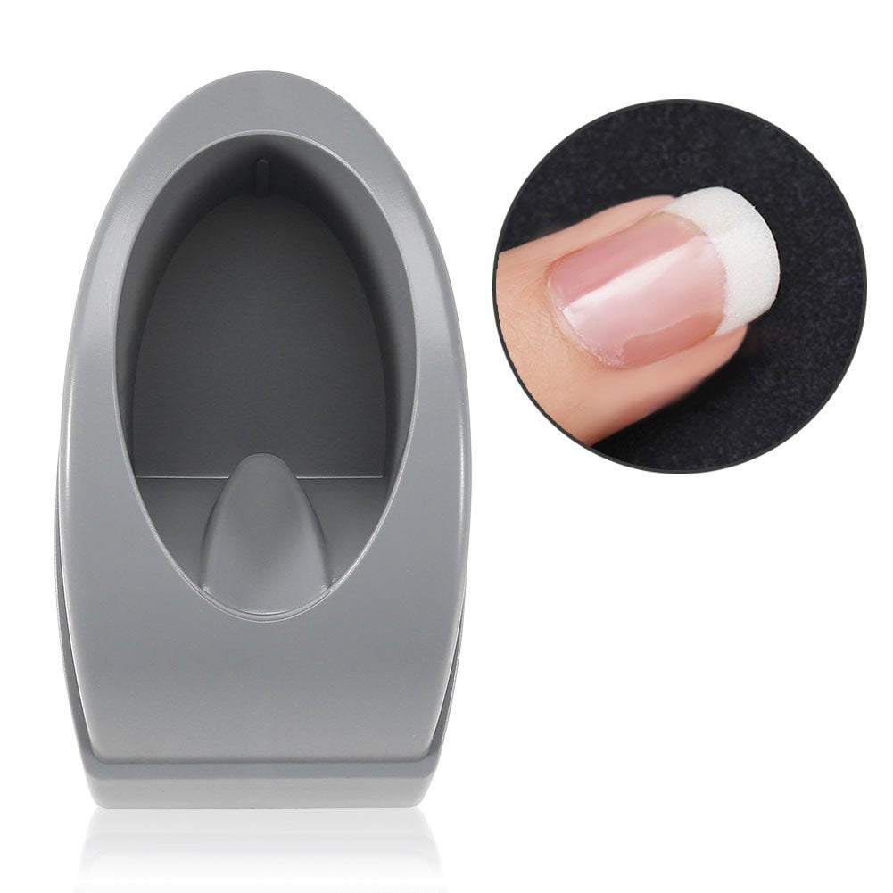 2 Colors French Dip Nail Container Smile Line Maker French Nail Art Manicure Tools(Gray)