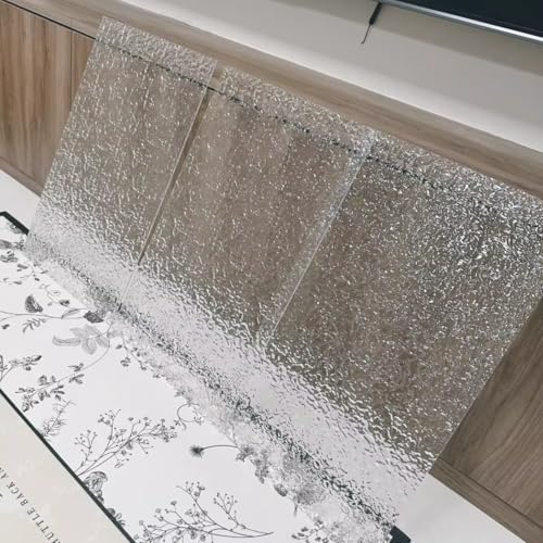 Set of 2 Acrylic Stone Sheet Texture, 1/8'' Thick PMMA Wave Rippe Sheet,Crystal Plastic Acrylic Sheets for DIY Crafts,Advertising,Sign,Display Cases (1/8'' Thickness, 12''x12'') - size: 12''x12''
