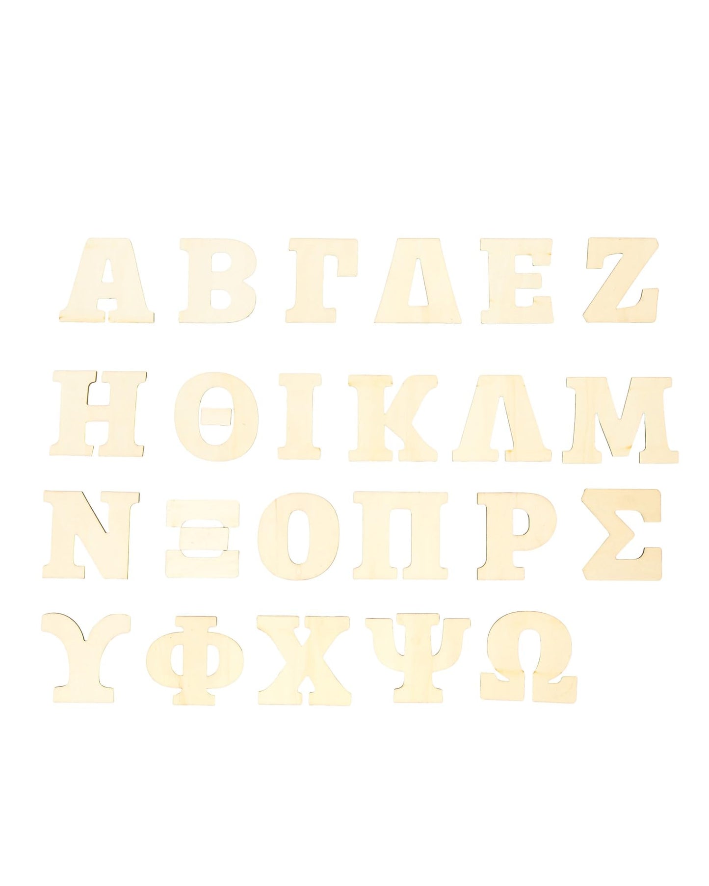 Xhqsulsclac 144 Pcs Wooden Greek Letters Unfinished Greek Alphabets for Learning, DIY Painting Crafts, Wall Decor (3 Inch)
