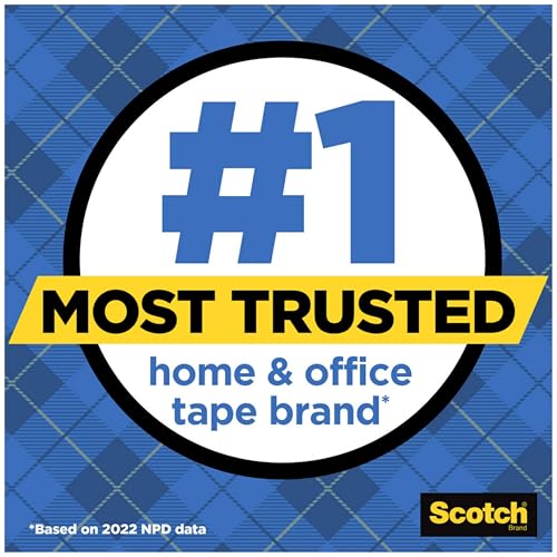 Scotch Wall-Safe Tape, 2 Dispensered Rolls, Sticks Securely, Removes Cleanly, Invisible, Designed for Displaying, Photo Safe, 3/4 in x 600 in (183-DM2) - size: 2 Rolls