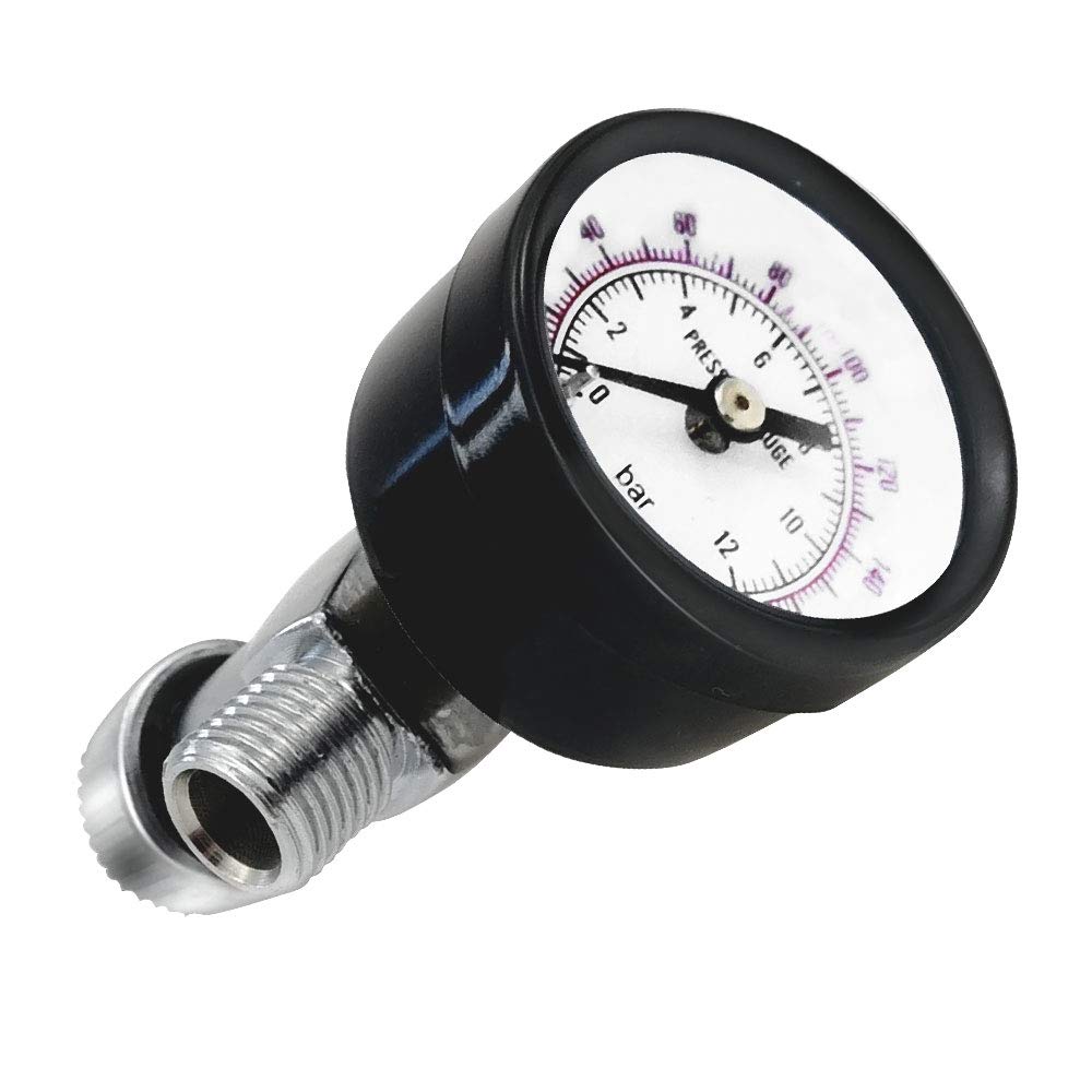 Beduan Flow Control Valve, 1/4" NPS Water Pressure Reducer Adjustable Control Valve with Gauge