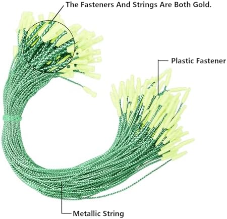 800 Pcs Christmas Ornament String, 7.87" Ornament Hanger Hooks w/Snap,Easy and Fast Locking Fastener Hanging Decoration Ropes for Christmas Tree Holiday Party(Green)