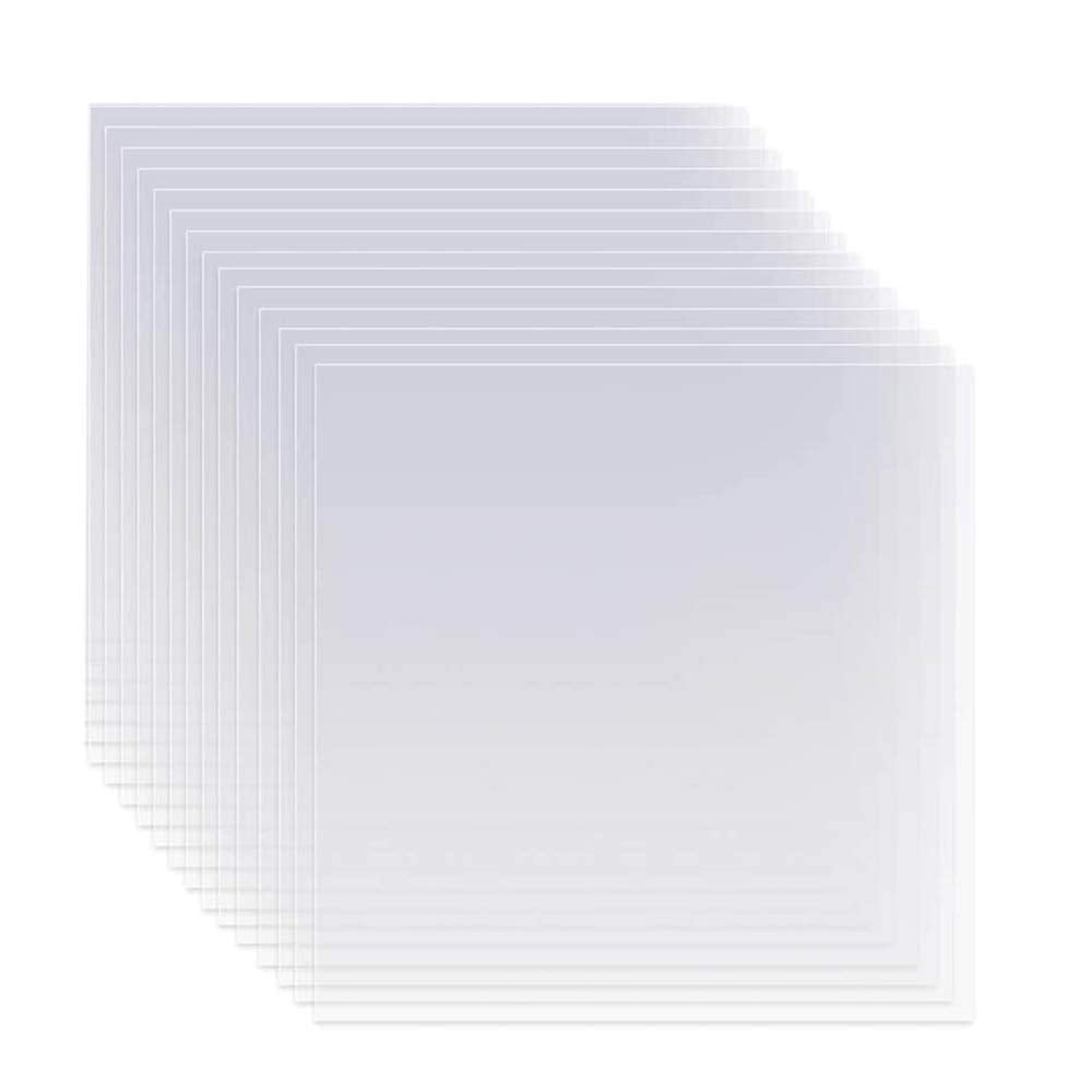 EGOSKY 26 Pack 6 Mil Mylar Sheets, 12" x 12" Clear Blank PET Blank Stencil Material, Make Your Own Stencil for Silhouette, Cricut Vinyl