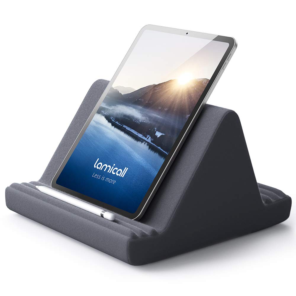 Lamicall Tablet Pillow Stand, Pillow Soft Pad for Lap - Tablet Holder Dock for Bed with 6 Viewing Angles, Great Gifts, for 4-13" Tablets, Like iPad Pro 11, 13, Air, Mini, Kindle, Galaxy Tab, E-Reader