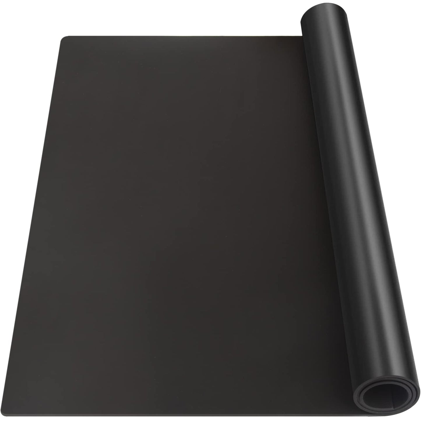 Silicone Mat Heat Resistant Mats for Countertop, Multipurpose Large Silicone Mats for Crafts Kitchen Workbench Size 48x24 inches Thick 2mm,Rolled Package,Black