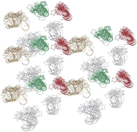 Omabeta 100Pcs Xmas Hooks Iron Wire Decorative Ornament Hooks for Hanging Holiday Decorations in Your Home (2)