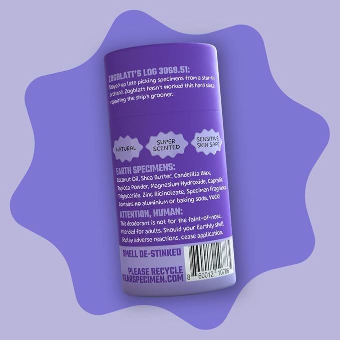 SPECIMEN - Women's Galactic Goddess Premium Deodorant Bundle | Pack of 3 Sticks | Natural Formula, Strong Scent, Sensitive Skin Friendly, Eco-Friendly Paper Packaging | Small Batch, Handmade