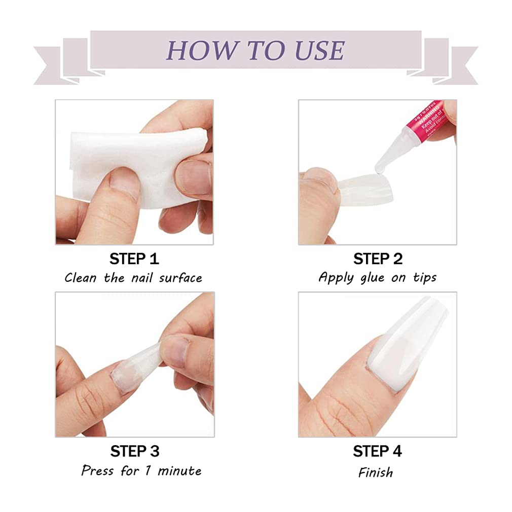 BABALAL Matte Press on Nails Long Coffin Fake Nails Pink Glue on Cute Acrylic False Nails with Flower Design for Women and Girls