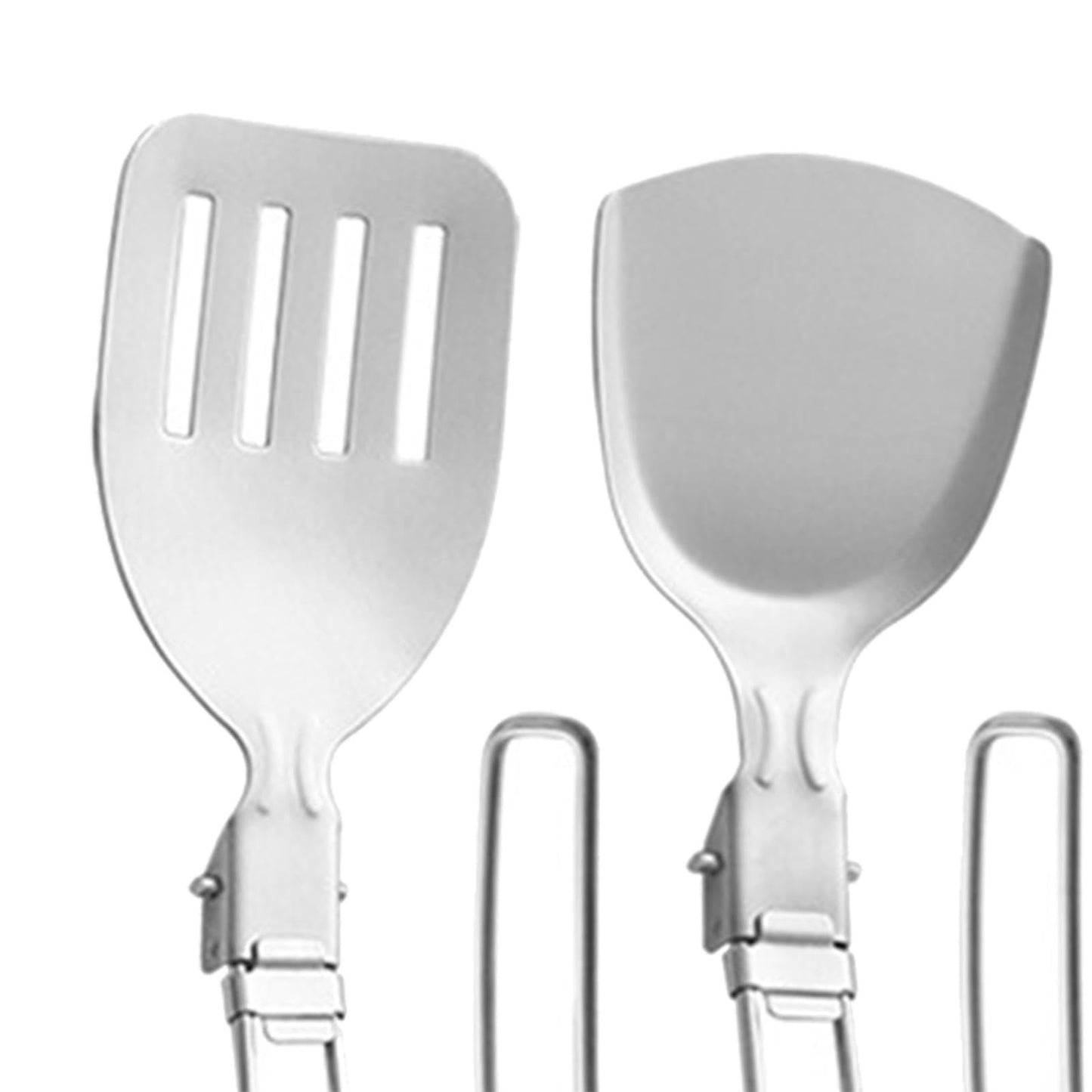 Esquirla 6Pcs Camp Cooking Utensil Set,Outdoor Kitchen Gear, Foldable Cooking Organizer Metal Camping Kitchen Utensil Set, Cookware Kit for Camp RV, BBQ