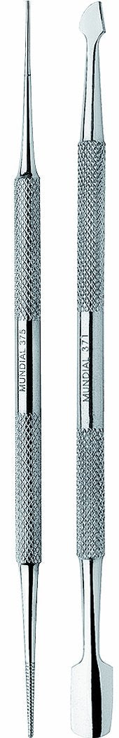 Mundial Professional Stainless Steel Cuticle Nipper 722-PR and Manicure and Pedicure Cuticle Pusher and Stick