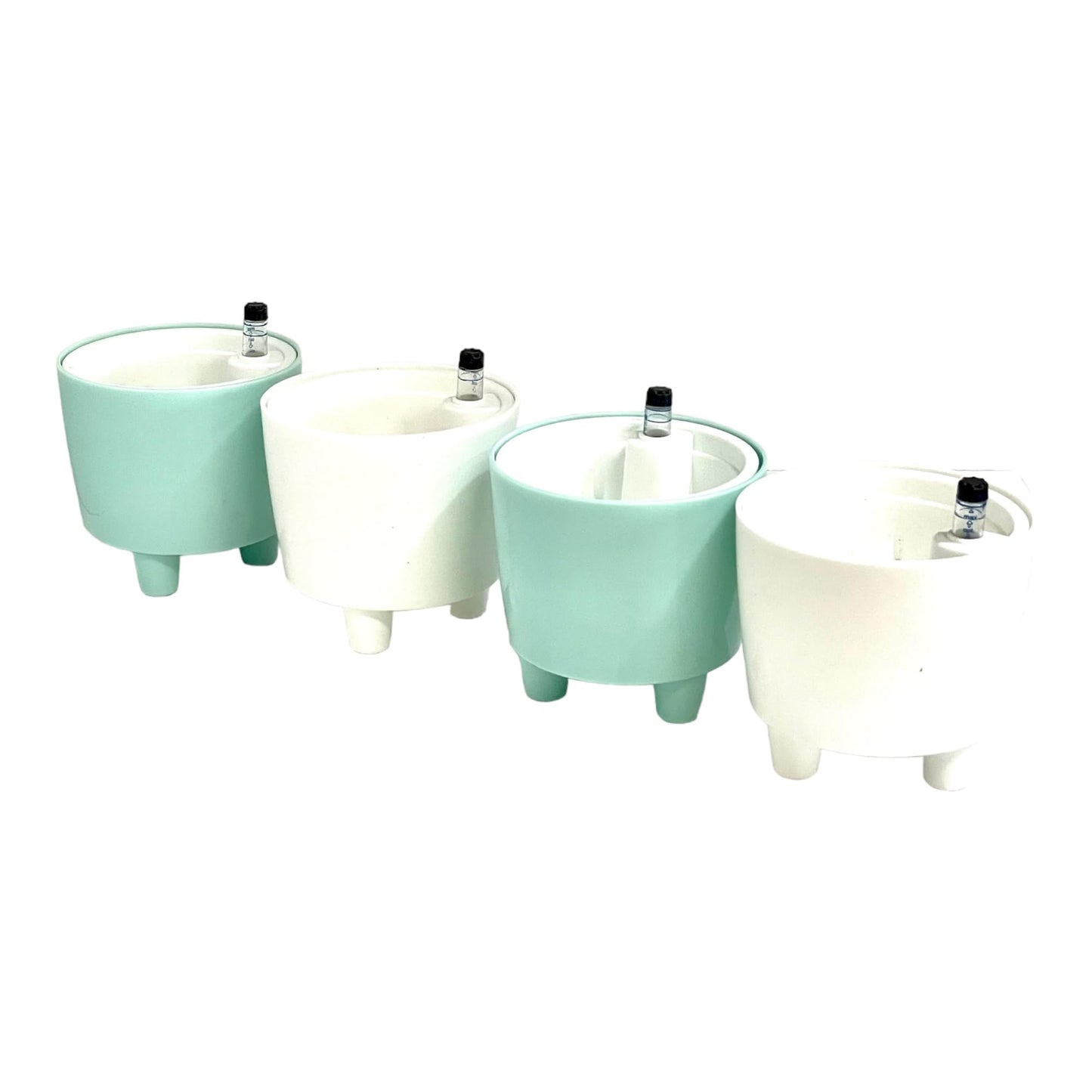 Selfwatering Mini Planters 4-Pack with Water Level Indicator for African Violets, Small House Plants