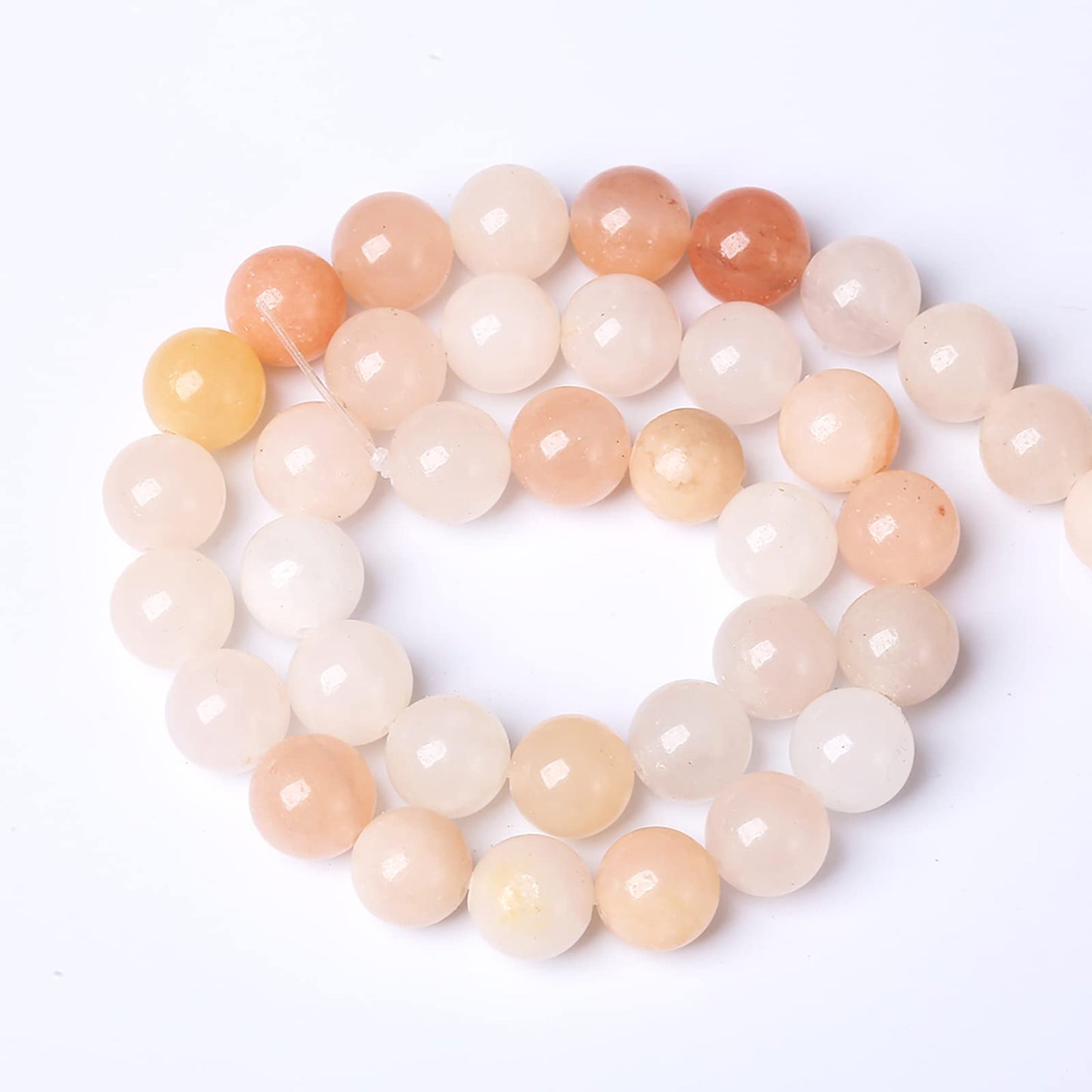46PCS 8mm Natural Pink Aventurine Gemstone Beads Round Loose Spacer Stone Beads for Jewelry Making DIY Bracelet Necklace Materials 15"