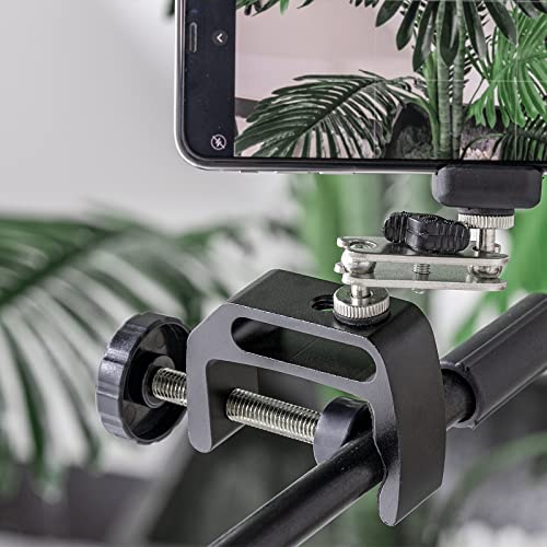 2Pcs Universal C Clamp, Heavy Duty Sturdy 1/4 and 3/8 Thread Hole for Tables Desk Mount, Desktop Mount Holder, Photo Studio Photography, Quick Release U Clip Holder and Wood Work - size: 2PCS