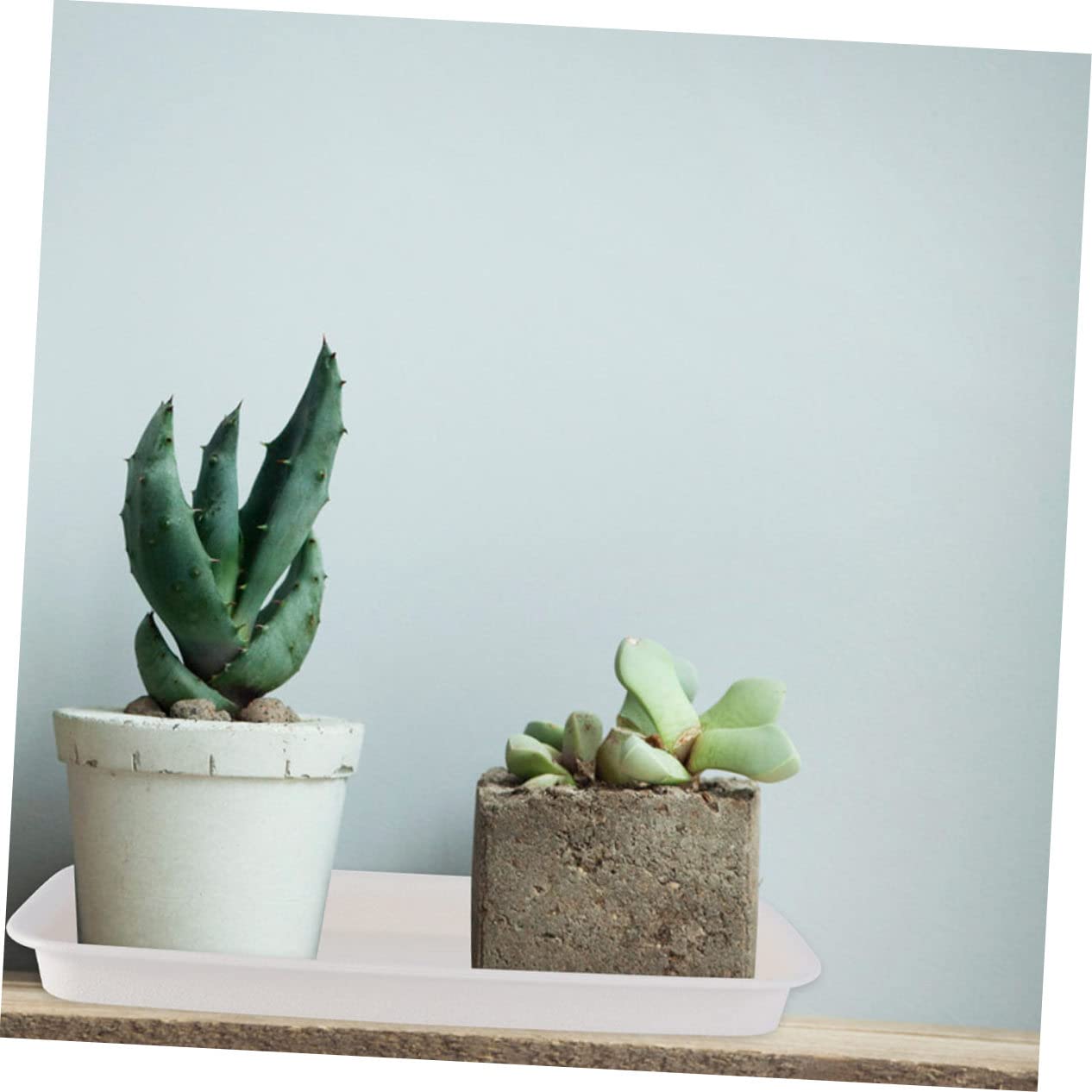 BESPORTBLE Planter Tray: 4pcs Plastic Plant Saucer, Rectangular Planter Pot Saucers, Plant Trays Rectangle Square Pans