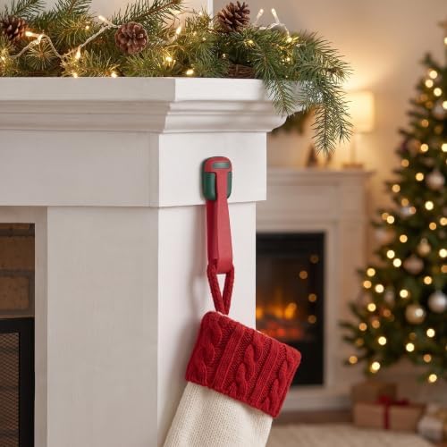 ERINGOGO Christmas Hanger Hanging Hooks Ornament Plastic Wreath 4pcs