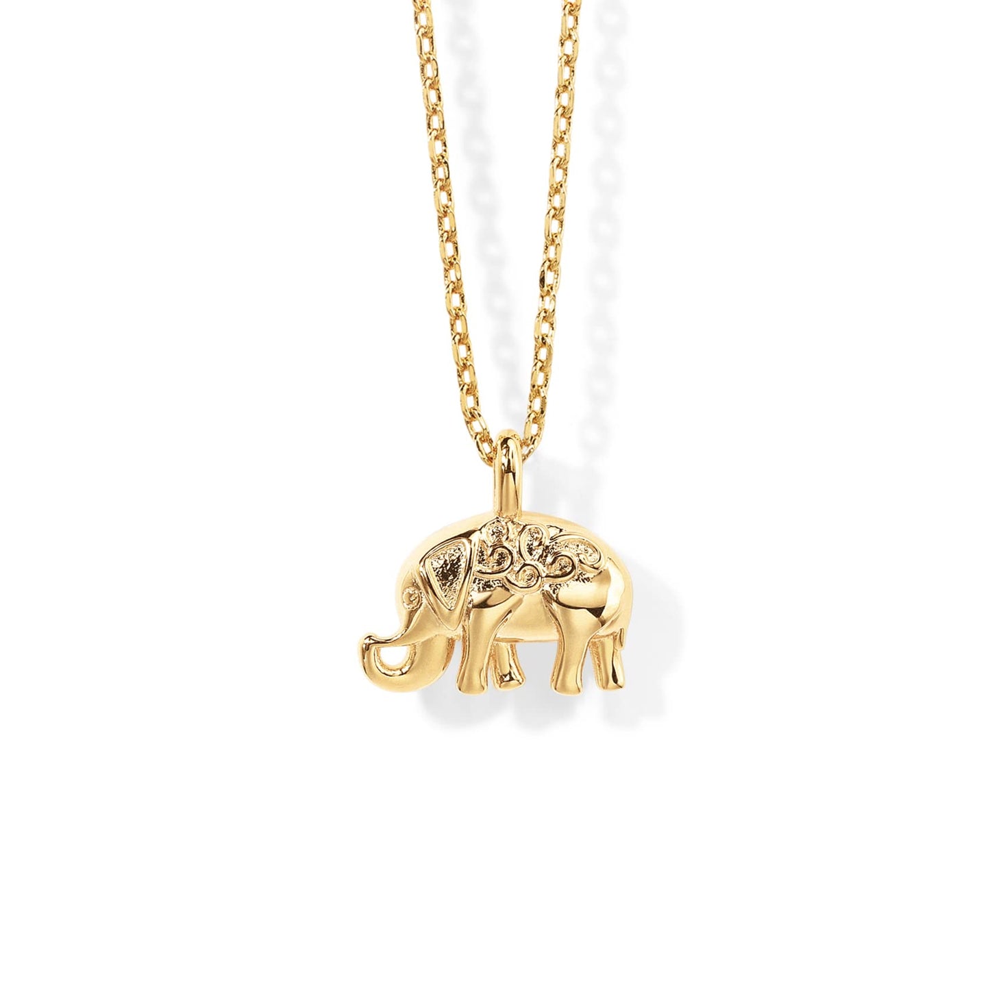 PAVOI 14K Yellow Gold Plated Elephant Pendant Necklace | Friendship Cute Necklaces for Women | Elephant Necklaces