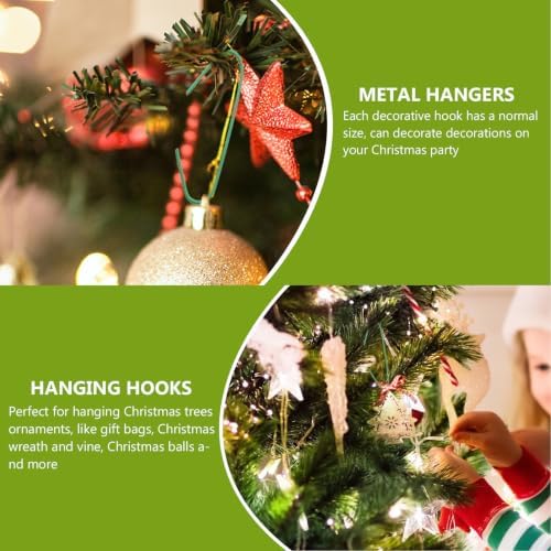 200pcs Hanging Hooks C Shaped for Christmas Tree Ornament Display