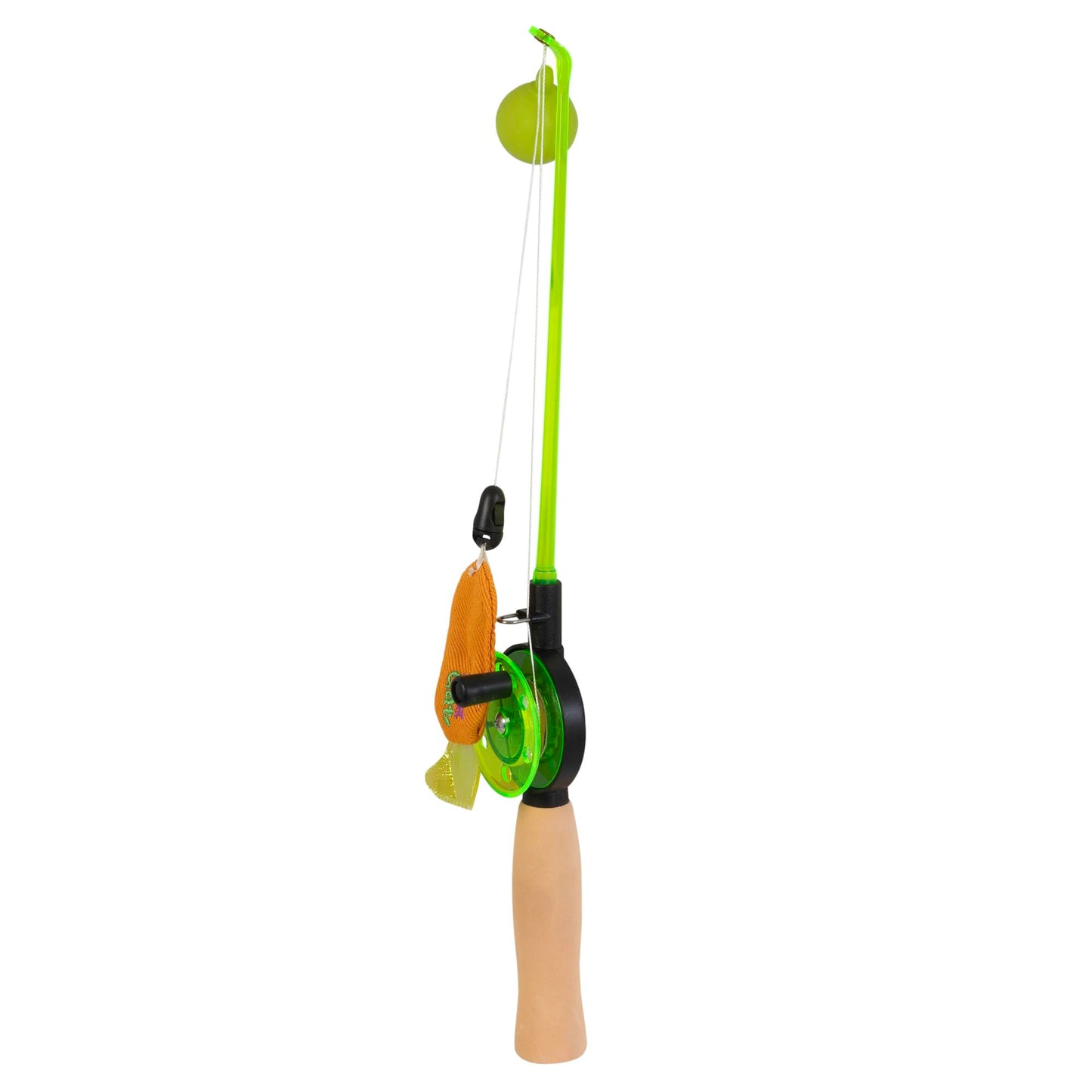 Mad Cat Go Fish Light Up Wand Teaser Cat Toy with Catnip & Silvervine Pack of 1 | Interactive Light-Up Fishing Wand for Chasing, Jumping & Exercise