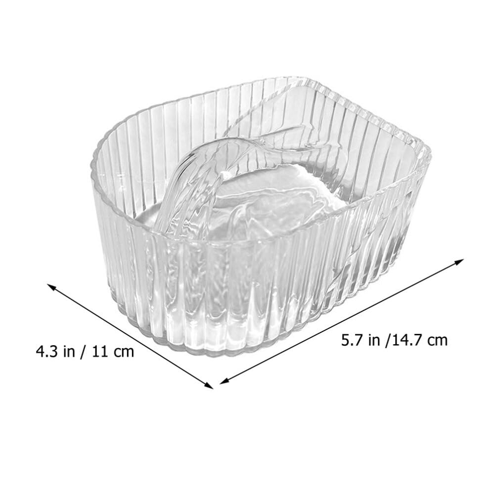 FRCOLOR Nail Soaking Bowl 5.8X4.3X4.9 Inch Clear Acrylic Manicure Dish for Soak off Gel Polish Remover and Dip Powder Removal Hand Soak Bowl for Home and Salon Use