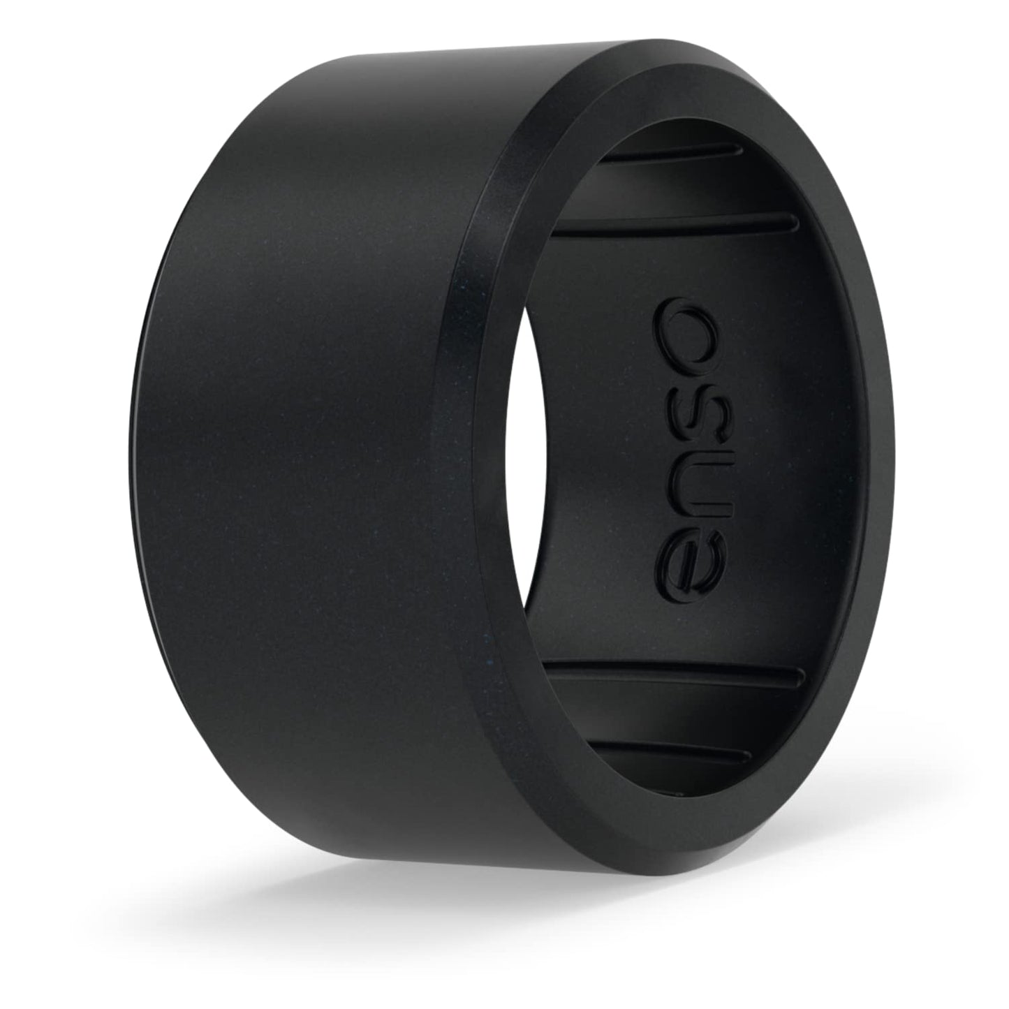 Enso Rings Marquee Silicone Rings, Wide Ring Collection, Comfortable and Flexible Design, Midnight, Size 13