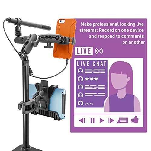 iBOLT Stream-Cast Creator Custom mount kit with over 60 variations- great for live streaming tutorial videos and photos. Great for crafters, bakers, artists- iPhone 11 Pro, Samsung Galaxy S10/ Note 20