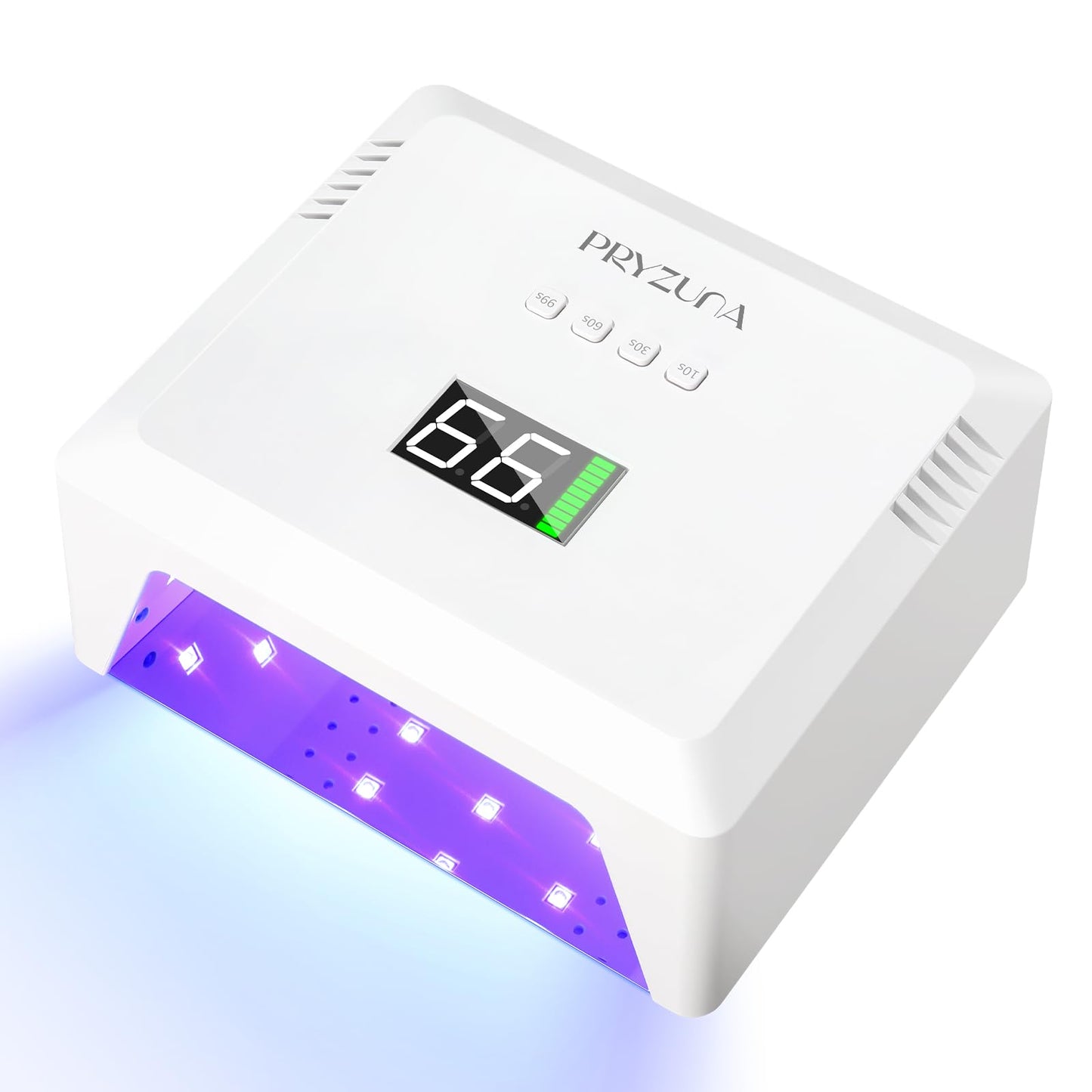 Cordless UV LED Nail Lamp, 72W UV Light for Gel Nails with Metal Base, Fast Curing Professional Nail Lamps for Gel Polish with 4 Timers & Auto Sensor, Rechargeable Nail Dryer for Salon & Home (White)