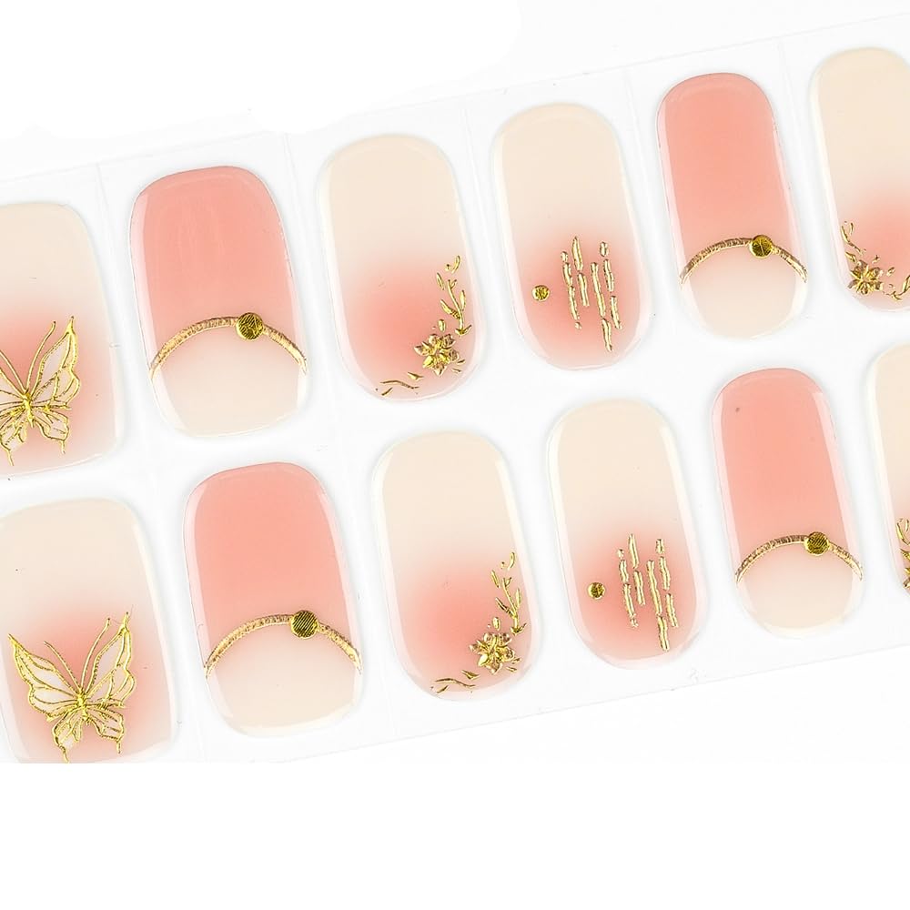 Magrace Nail Polish Strips 20 Pcs Salon Quality Gel Nail Stickers Works with Any UV/LED Lamps Long Lasting Wraps