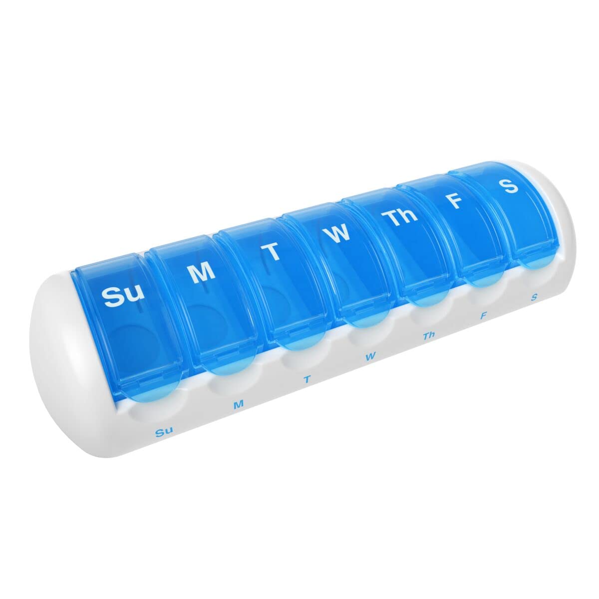 EZY DOSE Weekly (7-Day) Travel Pill Case, Medicine Planner, Vitamin Organizer Box, Convenient and Easy to Use, Removable Daily Compartments, Great for Travel, Color May Vary, BPA Free