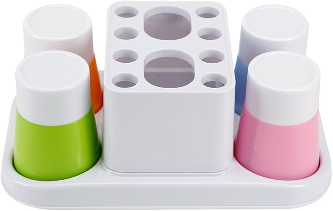 Toothbrush Holder and Large Organizer Stand for Bathroom