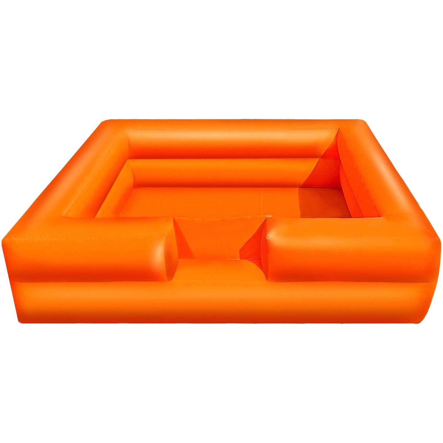 WARSUN Foam Ball Pit 10x10Ft with Built-in Fan Ball Pit Inflatable for Kids Toddlers, Hours of Fun Activity（Organe）