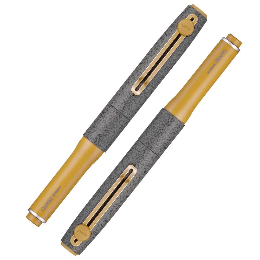 ZENTO Signature Model Ballpoint Pen Limited Stone Brass 0.5mm Ink Color Black Premium Metal Body UBZHT05.ST With Original Stylus Ballpoint Touch Pen