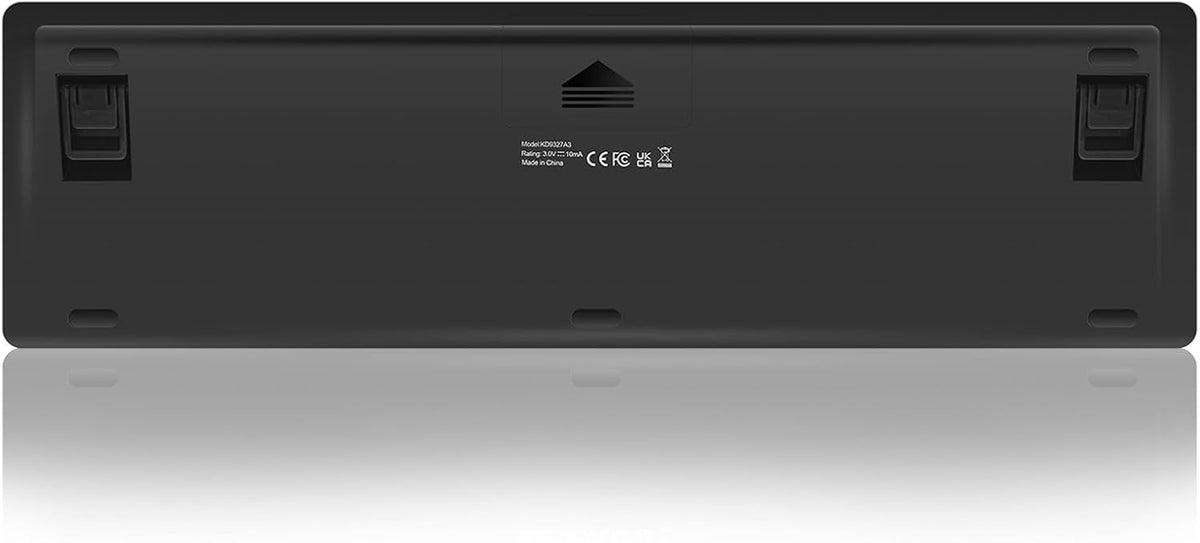 K9300 Wireless Bluetooth Keyboard (USB+BT1+BT2), Support Multi Device Switching, Full Size, Scissor-Switch Keys Silent Design for Computer, Laptop, MacBook and iPad.(Black) (K9300)