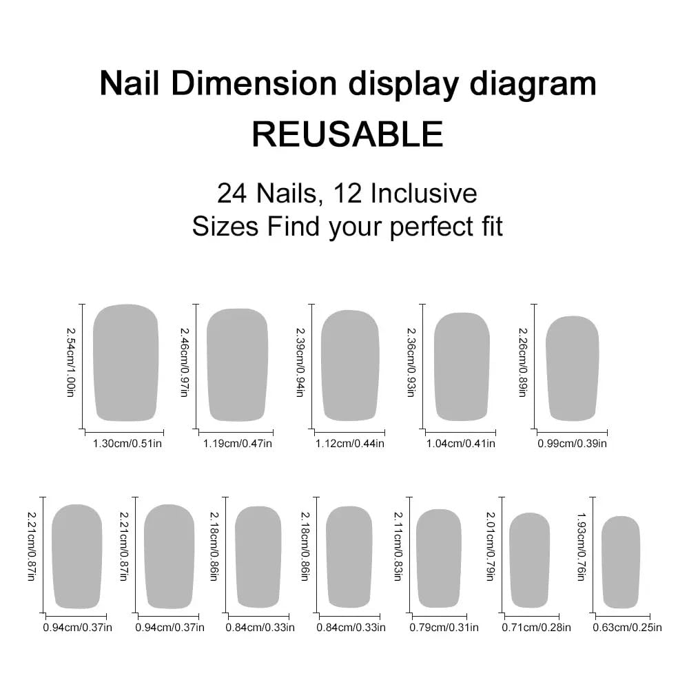 CTTHNBD Long Press on Nails Square - Purple Fake Nails with Gold Glitter Design - Ombre Full Cover Stick on False Nails for Women 24 Pcs