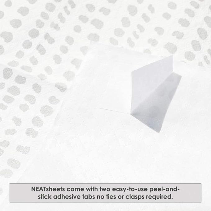 Disposable Bibs for Adults, Kids & Elderly Senior | Adhesive Tab Napkins for Eating, Personal Use, Home Care & Business | Spill Absorbent, Stain/Liquid Repellent | Grey Dot, 20 Count x 5 (100 Total)