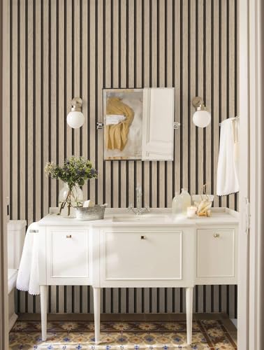 myforHD Wallpaper Peel and Stick Wood Grating Stripe Self-Adhesive Wallpaper Faux Wood Contact Paper Wood Slats Self Adhesive Wall Paper PVC Vinyl Film Removable Waterproof 17.3" x 393" - color: Wood G, size: 17.3" x 393.7"