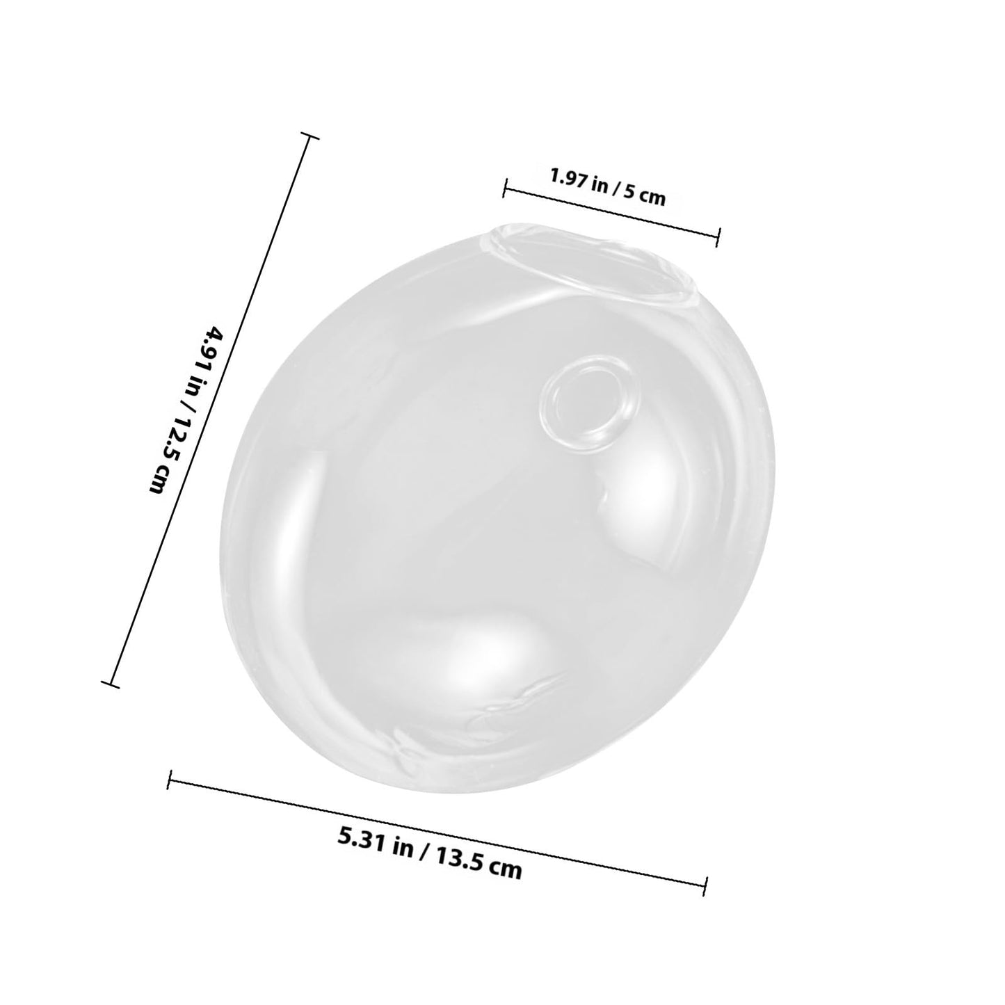 HOOWIFFY Wall Hanging Glass Vase Hydroponic Planter Terrarium Glass Pot for Indoor Plants Balcony Decor Home Gardening