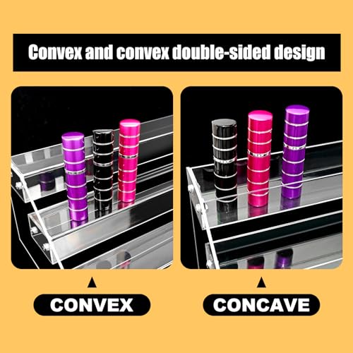 Acrylic Riser, 12 Inch 3 Tier Clear Perfume Organizer, Skincare Organizer, Cupcake Stand, Sturdy Shelves for Display Decoration and Organization
