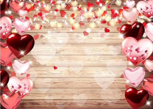 7x5ft Valentine's Day Backdrop Valentine's Day Decorations Banner Valentines Mother's Day Backdrop Bridal Shower Wedding Party Supplies 246 - size: 7x5ft