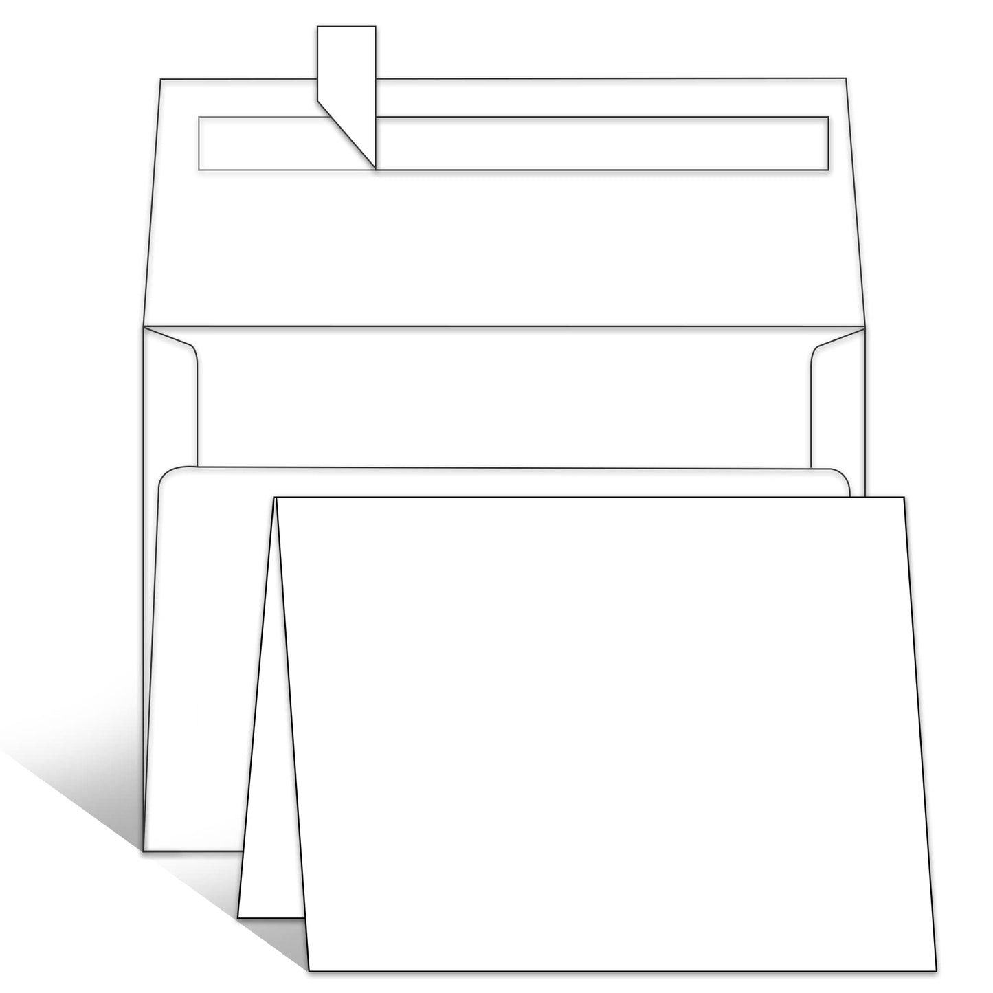 Goefun Blank White Cards with Envelopes 4 x 6 Folded Cardstock and A6 Envelopes Self Seal 100 Pack for Invitations, Wedding, DIY Greeting Postcards, Thank You Cards & All Occasion