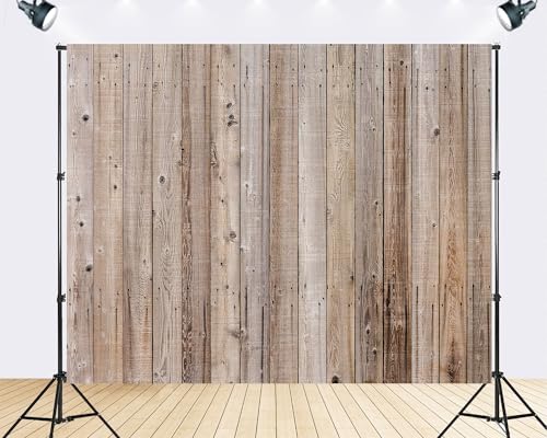 Trykid 10x10ft Natural Wood Plank Texture Brown Beige Backdrop Rustic Wooden Surface Photography Background Home Wall Decor Tapestry Party Decoration Photo Studio Prop Fabric - size: 10x10ft